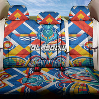 Glasgow 2026 Scotland Back Car Seat Cover Thistle Vibrant Tartan Cartoon Character