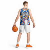 Glasgow 2026 Scotland Basketball Jersey Thistle Vibrant Tartan Cartoon Character