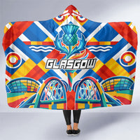 Glasgow 2026 Scotland Hooded Blanket Thistle Vibrant Tartan Cartoon Character