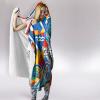 Glasgow 2026 Scotland Hooded Blanket Thistle Vibrant Tartan Cartoon Character