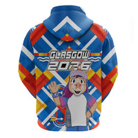 Glasgow 2026 Scotland Hoodie Thistle Vibrant Tartan Cartoon Character