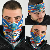 Glasgow 2026 Scotland Neck Gaiter Thistle Vibrant Tartan Cartoon Character