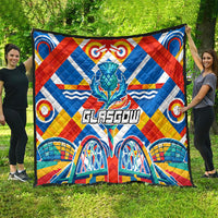 Glasgow 2026 Scotland Quilt Thistle Vibrant Tartan Cartoon Character