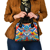 Glasgow 2026 Scotland Shoulder Handbag Thistle Vibrant Tartan Cartoon Character