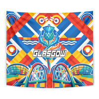 Glasgow 2026 Scotland Tapestry Thistle Vibrant Tartan Cartoon Character