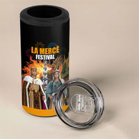 La Merce Festival Barcelona 4 in 1 Can Cooler Tumbler Catalan Tradition Celebration Sagrada Familia Fireworks Art