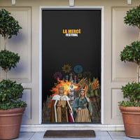 La Merce Festival Barcelona Door Cover Catalan Tradition Celebration Sagrada Familia Fireworks Art