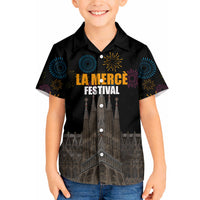 La Merce Festival Barcelona Hawaiian Shirt Catalan Tradition Celebration Sagrada Familia Fireworks Art