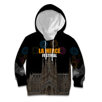 La Merce Festival Barcelona Kid Hoodie Catalan Tradition Celebration Sagrada Familia Fireworks Art