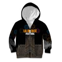 La Merce Festival Barcelona Kid Hoodie Catalan Tradition Celebration Sagrada Familia Fireworks Art