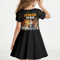 La Merce Festival Barcelona Kid Short Sleeve Dress Catalan Tradition Celebration Sagrada Familia Fireworks Art