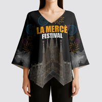 La Merce Festival Barcelona Kimono Sleeve Blouse Catalan Tradition Celebration Sagrada Familia Fireworks Art
