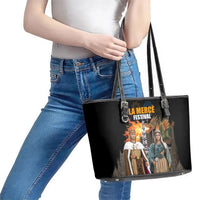 La Merce Festival Barcelona Leather Tote Bag Catalan Tradition Celebration Sagrada Familia Fireworks Art