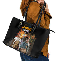 La Merce Festival Barcelona Leather Tote Bag Catalan Tradition Celebration Sagrada Familia Fireworks Art