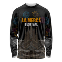 La Merce Festival Barcelona Long Sleeve Shirt Catalan Tradition Celebration Sagrada Familia Fireworks Art