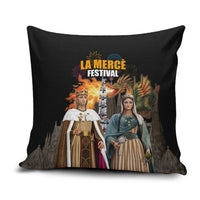 La Merce Festival Barcelona Pillow Cover Catalan Tradition Celebration Sagrada Familia Fireworks Art