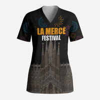 La Merce Festival Barcelona Scrub Top Catalan Tradition Celebration Sagrada Familia Fireworks Art
