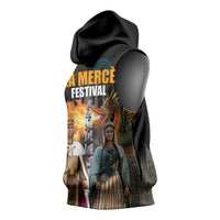La Merce Festival Barcelona Sleeveless Hoodie Catalan Tradition Celebration Sagrada Familia Fireworks Art