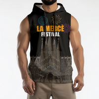 La Merce Festival Barcelona Sleeveless Hoodie Catalan Tradition Celebration Sagrada Familia Fireworks Art