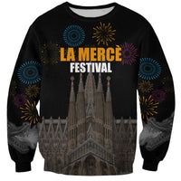 La Merce Festival Barcelona Sweatshirt Catalan Tradition Celebration Sagrada Familia Fireworks Art