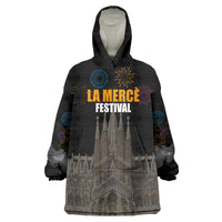 La Merce Festival Barcelona Wearable Blanket Hoodie Catalan Tradition Celebration Sagrada Familia Fireworks Art
