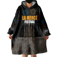 La Merce Festival Barcelona Wearable Blanket Hoodie Catalan Tradition Celebration Sagrada Familia Fireworks Art