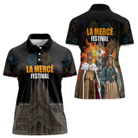 La Merce Festival Barcelona Women Polo Shirt Catalan Tradition Celebration Sagrada Familia Fireworks Art