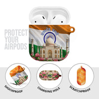 India Flag Peacock AirPods Case Vibrant Cultural Indian Taj Mahal Lotus