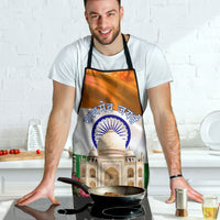 India Flag Peacock Apron Vibrant Cultural Indian Taj Mahal Lotus