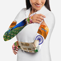 India Flag Peacock Arm Sleeves Vibrant Cultural Indian Taj Mahal Lotus