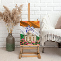 India Flag Peacock Canvas Wall Art Vibrant Cultural Indian Taj Mahal Lotus
