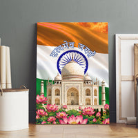 India Flag Peacock Canvas Wall Art Vibrant Cultural Indian Taj Mahal Lotus