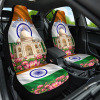 India Flag Peacock Car Seat Cover Vibrant Cultural Indian Taj Mahal Lotus