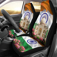 India Flag Peacock Car Seat Cover Vibrant Cultural Indian Taj Mahal Lotus