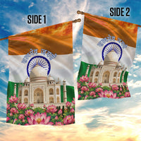 India Flag Peacock Garden Flag Vibrant Cultural Indian Taj Mahal Lotus