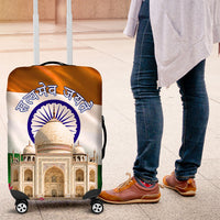 India Flag Peacock Luggage Cover Vibrant Cultural Indian Taj Mahal Lotus