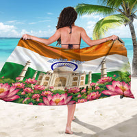 India Flag Peacock Sarong Vibrant Cultural Indian Taj Mahal Lotus
