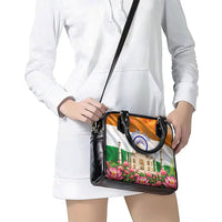 India Flag Peacock Shoulder Handbag Vibrant Cultural Indian Taj Mahal Lotus