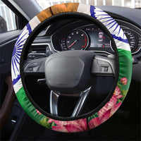 India Flag Peacock Steering Wheel Cover Vibrant Cultural Indian Taj Mahal Lotus