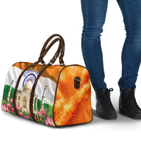 India Flag Peacock Travel Bag Vibrant Cultural Indian Taj Mahal Lotus