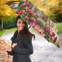 India Flag Peacock Umbrella Vibrant Cultural Indian Taj Mahal Lotus