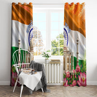 India Flag Peacock Window Curtain Vibrant Cultural Indian Taj Mahal Lotus