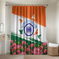 India Flag Bathroom Set Jet Flypast Ashoka Chakra Lotus Vibrant Patriotic Tricolor