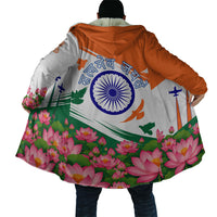 India Flag Cloak Jet Flypast Ashoka Chakra Lotus Vibrant Patriotic Tricolor