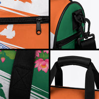 India Flag Duffle Bag Jet Flypast Ashoka Chakra Lotus Vibrant Patriotic Tricolor