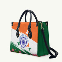 India Flag Leather Bag Jet Flypast Ashoka Chakra Lotus Vibrant Patriotic Tricolor