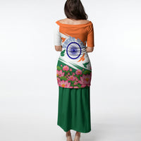India Flag Puletasi Jet Flypast Ashoka Chakra Lotus Vibrant Patriotic Tricolor