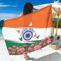 India Flag Sarong Jet Flypast Ashoka Chakra Lotus Vibrant Patriotic Tricolor