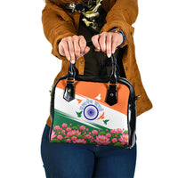 India Flag Shoulder Handbag Jet Flypast Ashoka Chakra Lotus Vibrant Patriotic Tricolor