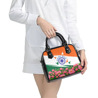 India Flag Shoulder Handbag Jet Flypast Ashoka Chakra Lotus Vibrant Patriotic Tricolor